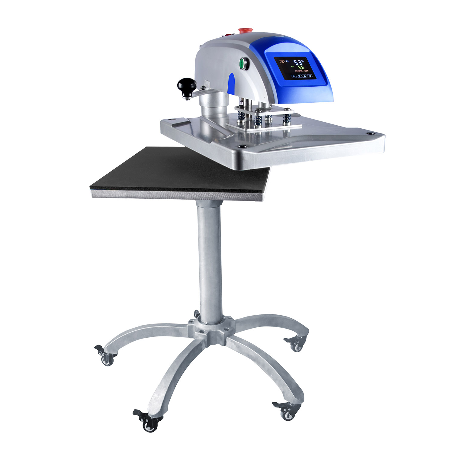 40x50cm Prime Swing-away Automatic T-shirt Heat Press Machine W/Movable Caddie Stand