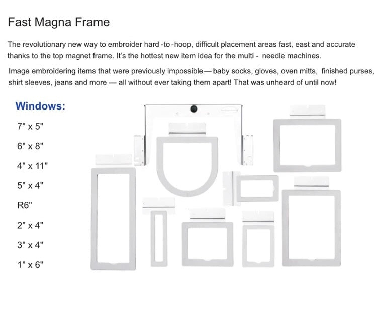 Magnetic hoop frames
