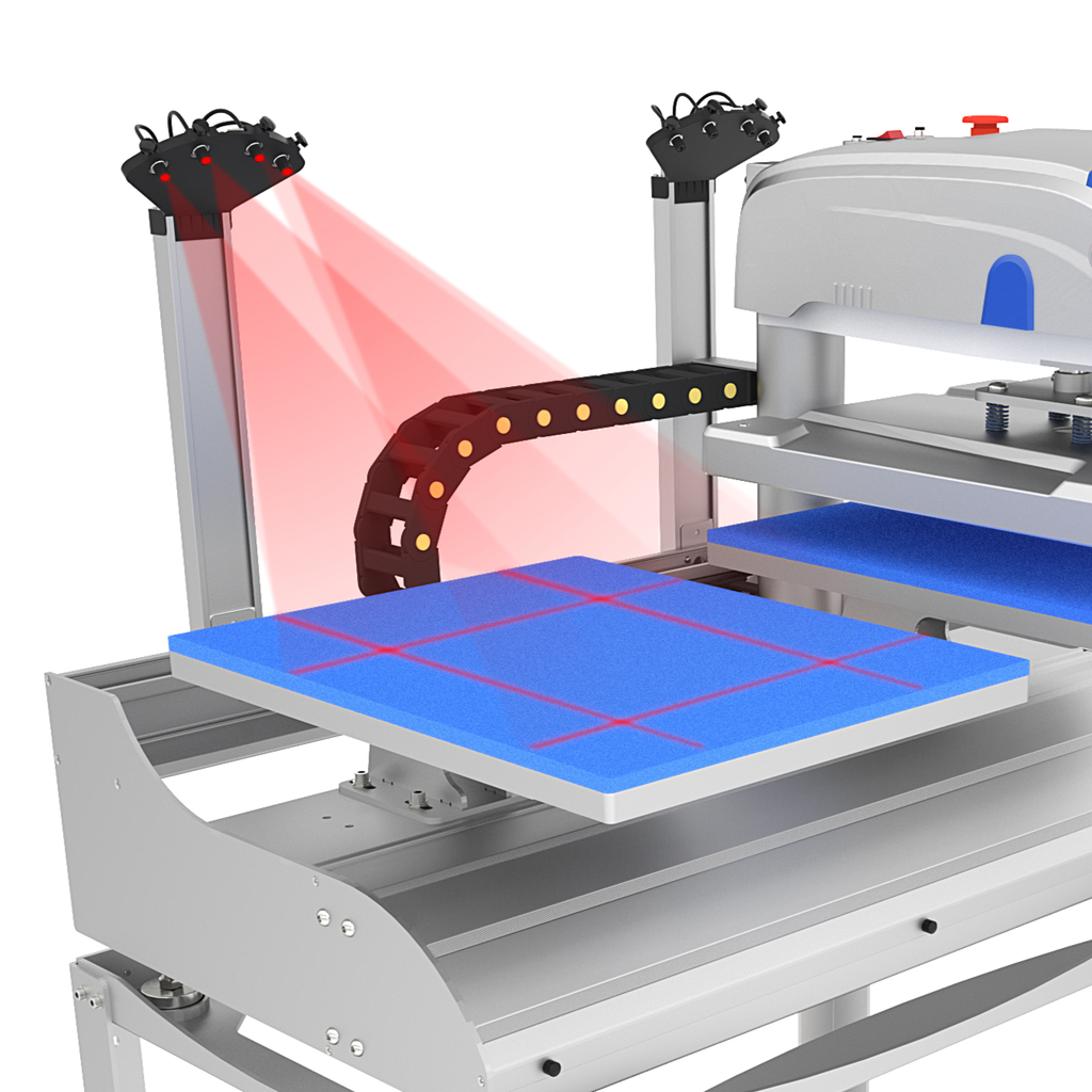 Heat press laser