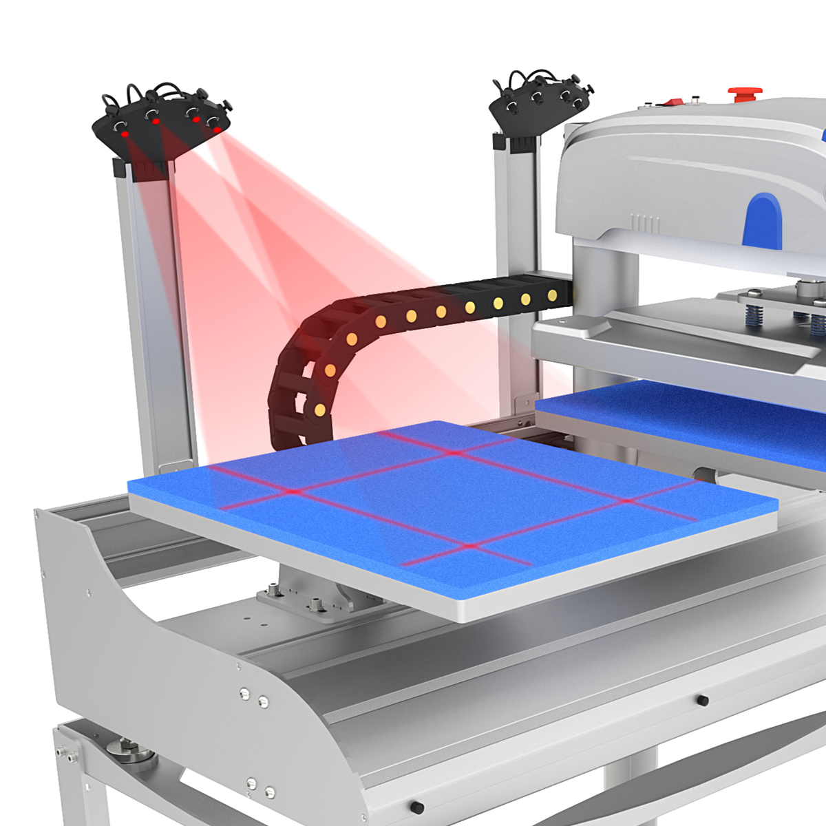 Heat press laser